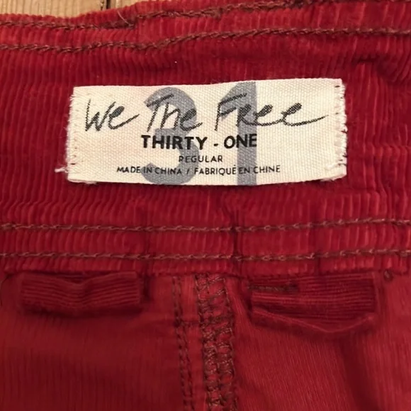 Maroon corduroy Free People skirt Size 31 - Picture 2 of 2